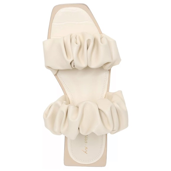 NEW Circus by Sam Edelman Women's Iggy Ruched Slide Sandals Ivory - Picture 3 of 8